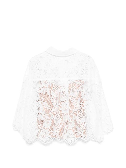 Michael Kors lace-overlay shirt - White - zdjęcie produktu nr 2