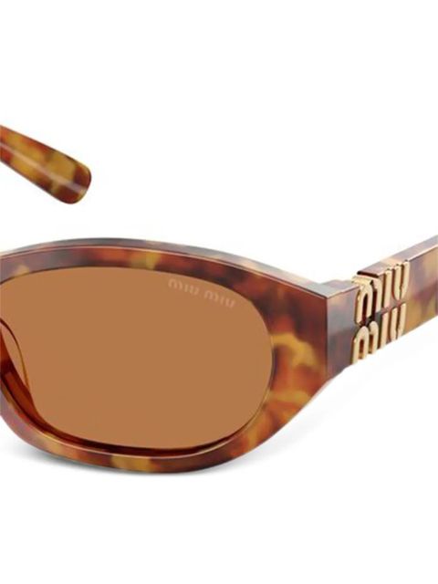 Miu Miu Eyewear tortoiseshell logo-detail sunglasses - SCURI - zdjęcie produktu nr 2