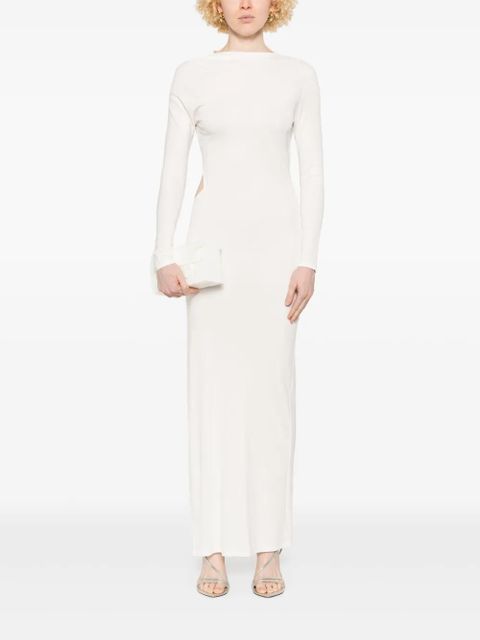 Self-Portrait gathered jersey maxi dress - White - zdjęcie produktu nr 2