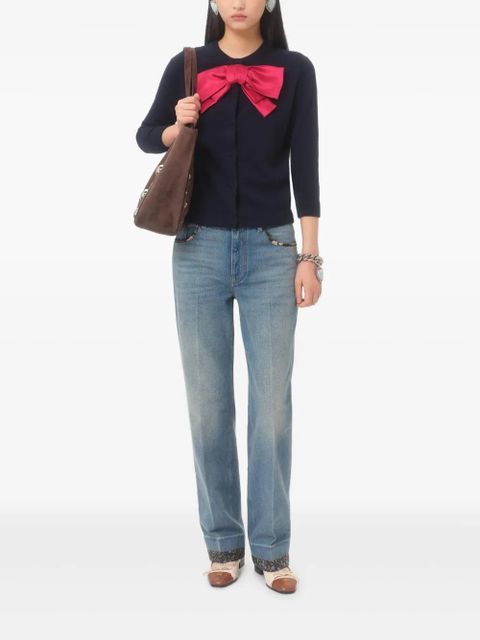 Valentino Garavani bow-detail cardigan - Blue