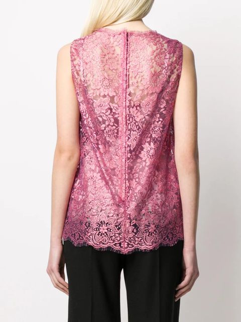 Dolce & Gabbana floral lace sleeveless blouse - Pink