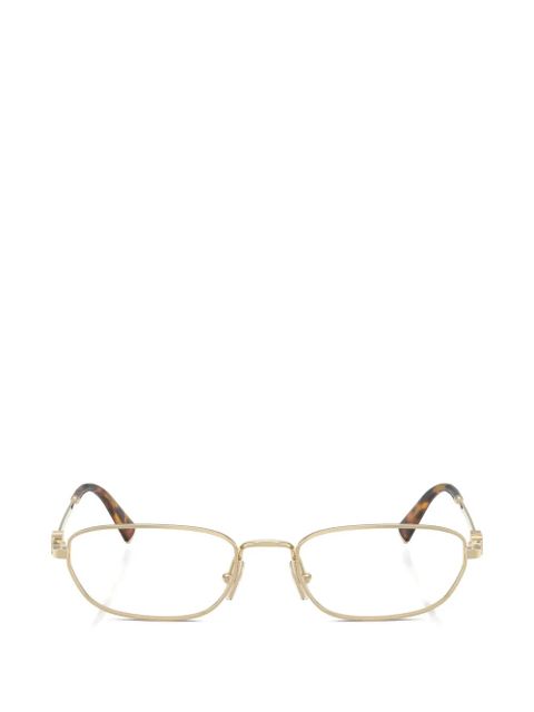 Miu Miu Eyewear rectangle-frame glasses - Gold - zdjęcie produktu nr 1