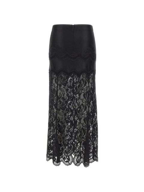 Rabanne floral-lace midi skirt - Black - zdjęcie produktu nr 2
