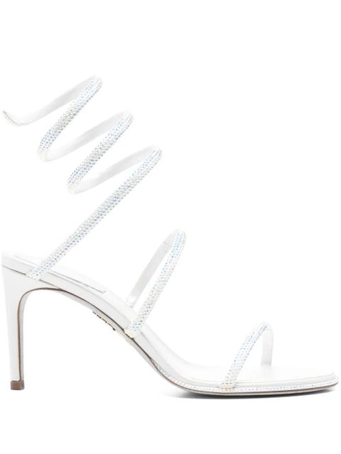 René Caovilla Cleo spiral-embellished sandals - Neutrals - zdjęcie produktu nr 1