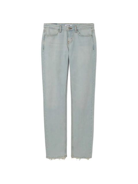 RE/DONE The Snatch Back frayed-hem straight-leg jeans - Blue - zdjęcie produktu nr 1