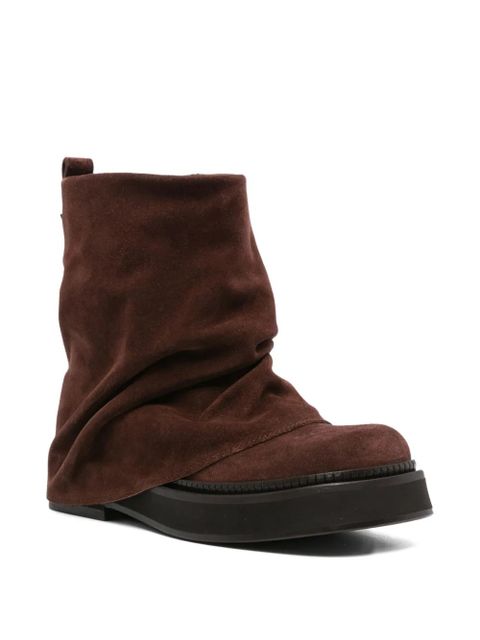 The Attico slouchy suede boots - Brown