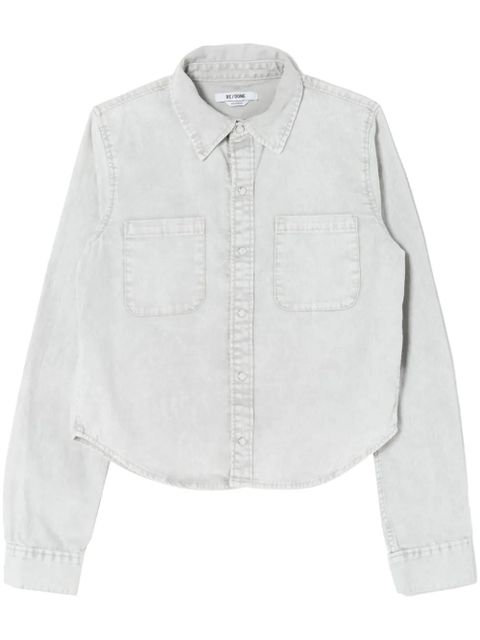 RE/DONE press-fastening denim shirt - Neutrals - zdjęcie produktu nr 1