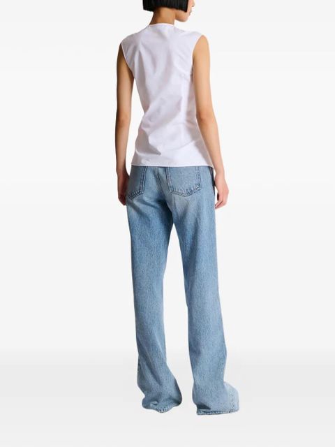 Balmain draped V-neck blouse - White