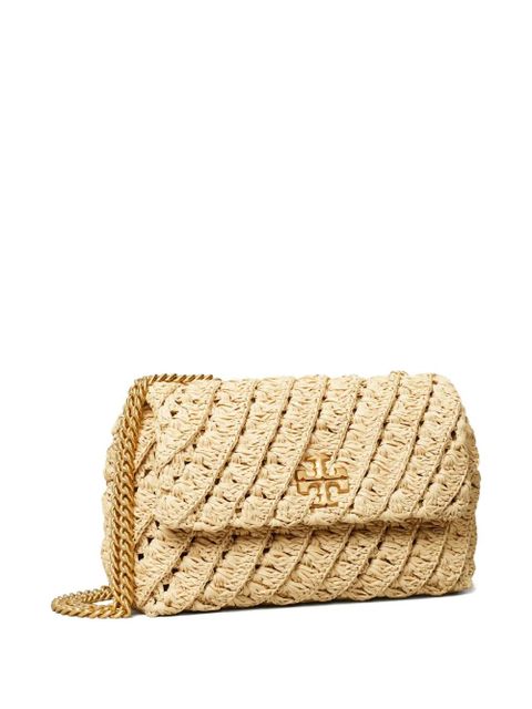 Tory Burch Kira braided straw shoulder bag - Neutrals