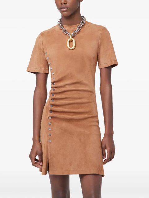 Rabanne gathered mini dress - Brown