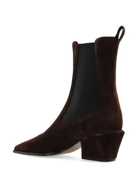 Paris Texas pointed-toe block-heel boots - Brown