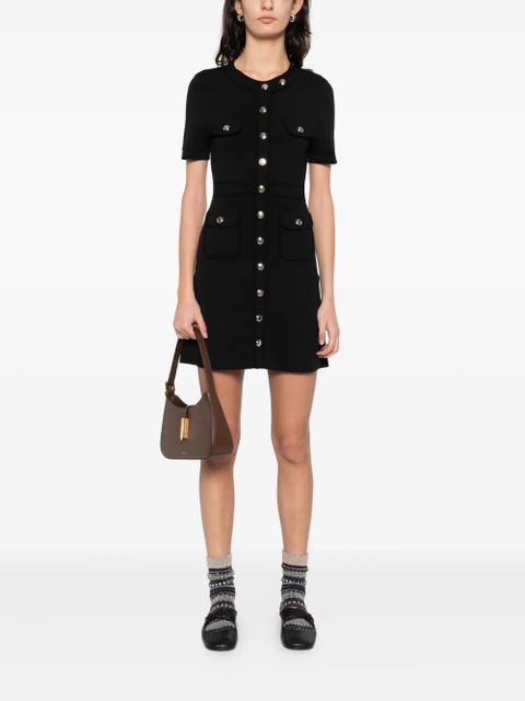 SANDRO button-detail mini dress - Black