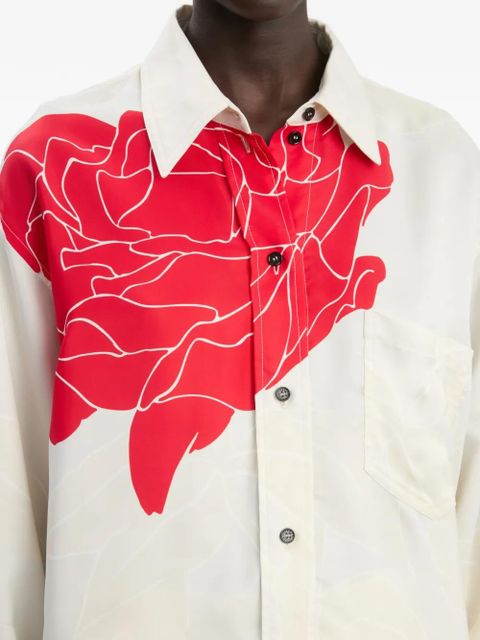 Victoria Beckham floral print shirt - Neutrals