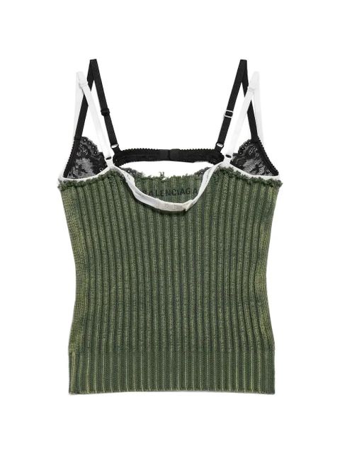 Balenciaga patched tank top - Green - zdjęcie produktu nr 2