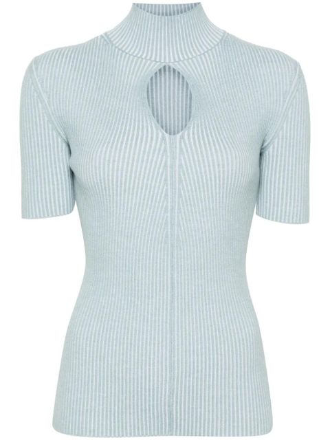 FENDI cut-out detail knitted top - Blue - zdjęcie produktu nr 1