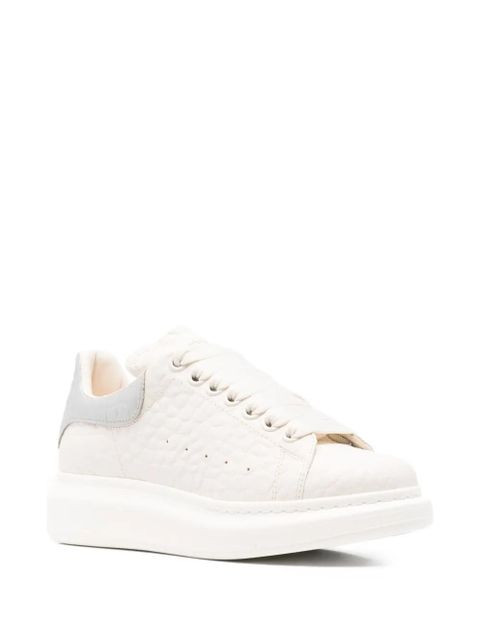 Alexander McQueen textured heel-tab ballet flats - White - zdjęcie produktu nr 2