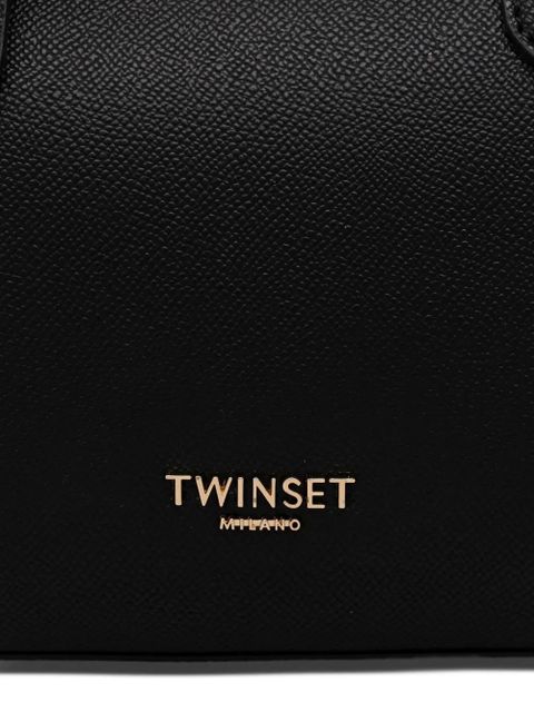 TWINSET logo-plaque tote bag - Black