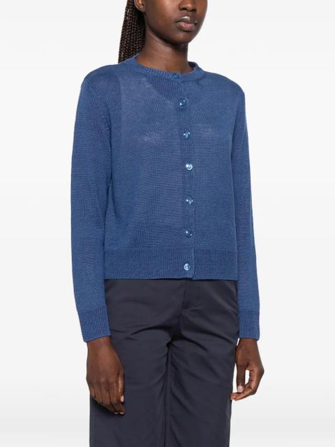 Weekend Max Mara Badia button-up knitted cardigan - Blue
