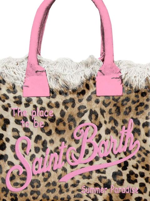 MC2 Saint Barth Vanity leopard print fringed tote bag - Neutrals - zdjęcie produktu nr 2