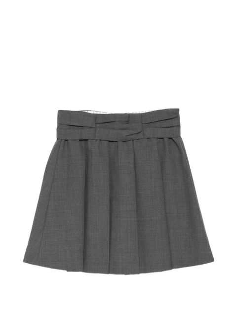 SHUSHU/TONG draped-waist pleated skirt - Grey - zdjęcie produktu nr 1