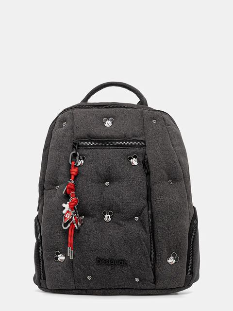 Desigual plecak MICKEY STU damski kolor szary mały z aplikacją 25WAKD04 - zdjęcie produktu nr 1