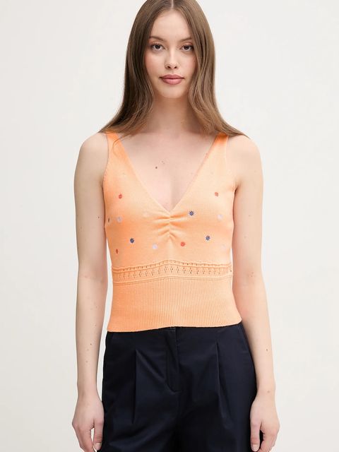 United Colors of Benetton top bawełniany - zdjęcie produktu nr 2