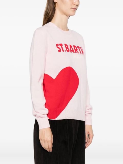 MC2 Saint Barth heart intarsia st barth sweater - Pink - zdjęcie produktu nr 2
