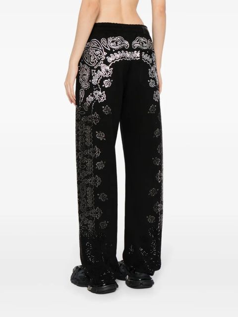 AMIRI crystal-embellished bandana track pants - Black - zdjęcie produktu nr 2