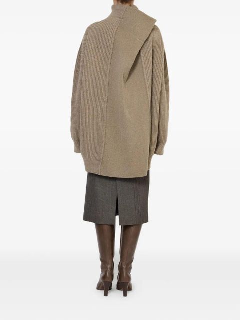 MM6 Maison Margiela ribbed zip-up jacket - Green