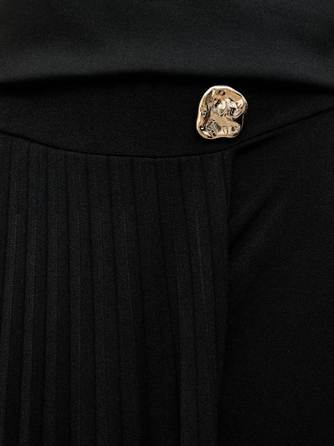 Answear.LAB spódnica kolor czarny midi rozkloszowana