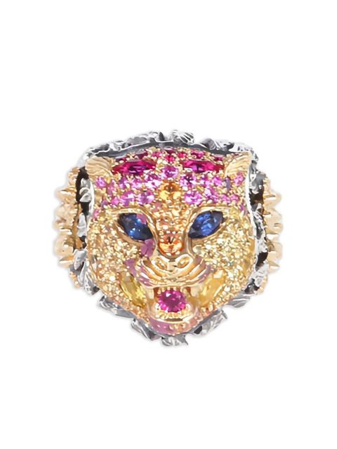 Gucci 18K yellow gold Le Marche des Merveilles multi-stone ring - zdjęcie produktu nr 1