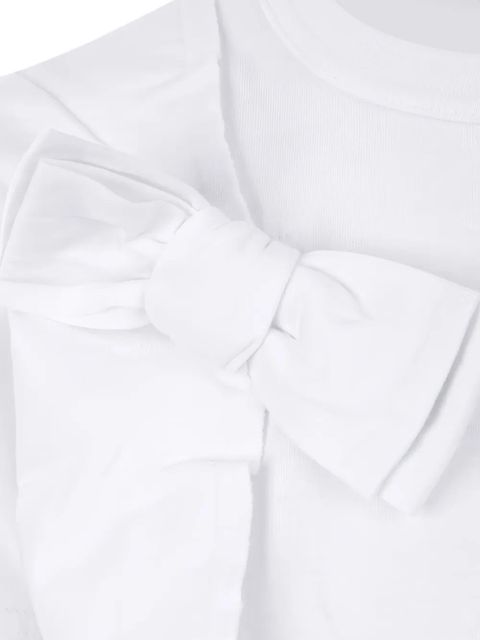 Comme Des Garçons bow-detailed cotton T-shirt - White