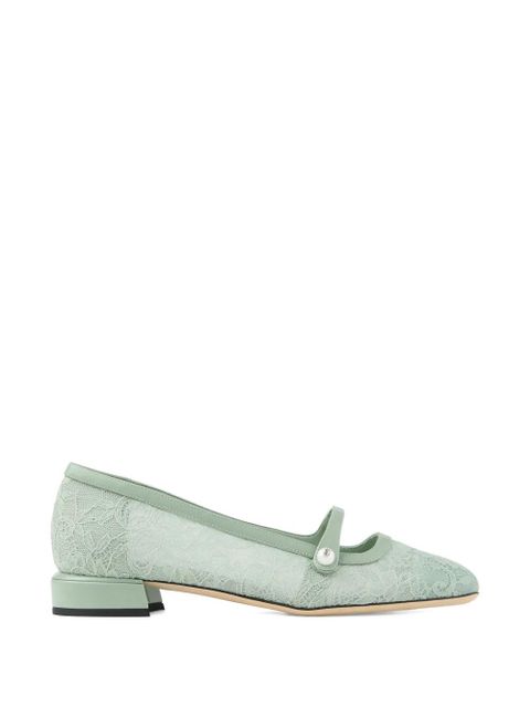 Jimmy Choo Elisa lace pearl ballet flat - Green - zdjęcie produktu nr 1