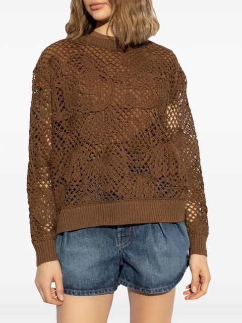 Max Mara open-knit jumper - Brown - zdjęcie produktu nr 2
