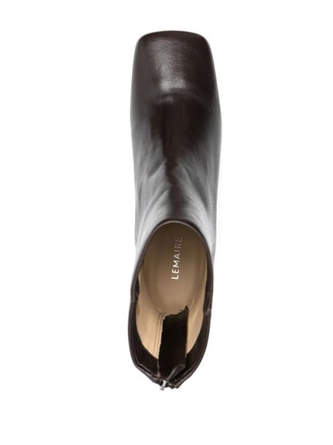 LEMAIRE 60mm leather ankle boots - Brown