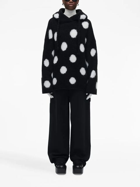 Marc Jacobs Brushed Spots knit hoodie - Black