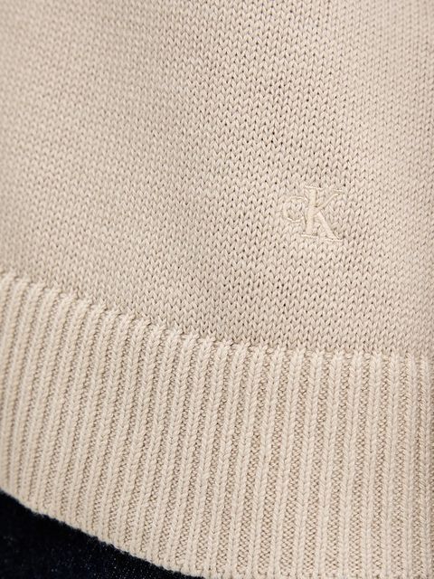 Calvin Klein Jeans sweter bawełniany damski kolor beżowy lekki LV047D305G