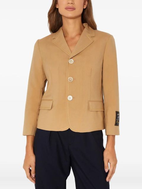 Marni button logo blazer - Neutrals
