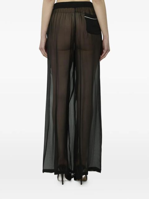 Dolce & Gabbana silk chiffon trousers - Black
