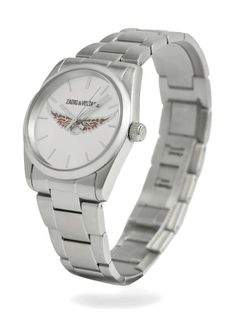 Zadig&Voltaire orange motif 34mm watch - Silver