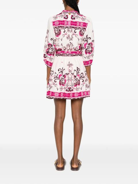 TWINSET floral-print button-fastening midi dress - Pink