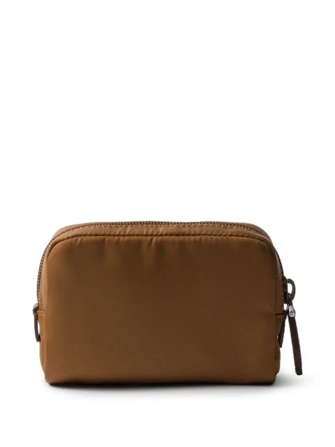 Prada logo-plaque make up bag - Brown - zdjęcie produktu nr 2
