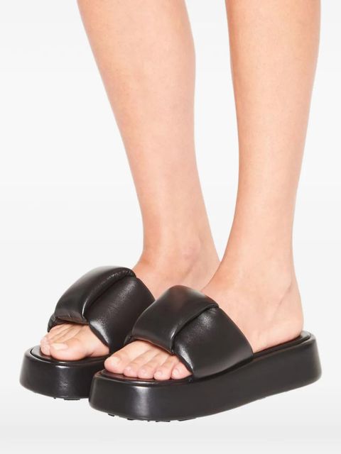 Miu Miu platform nappa sandals - Black