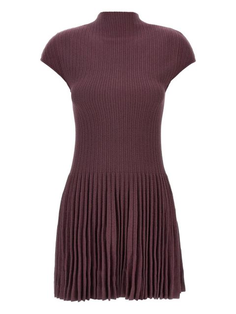 Magda Butrym ribbed pleated mini dress - Red - zdjęcie produktu nr 1