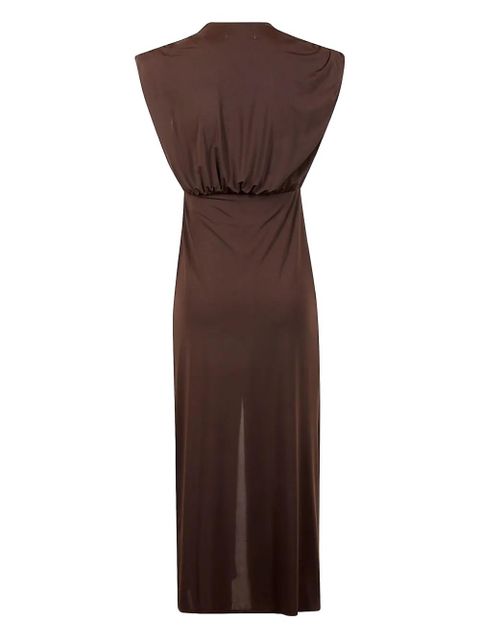 MC2 Saint Barth Marina knot-detail midi dress - Brown - zdjęcie produktu nr 2