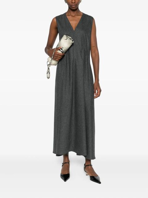 KHAITE V-neck dress - Grey - zdjęcie produktu nr 2