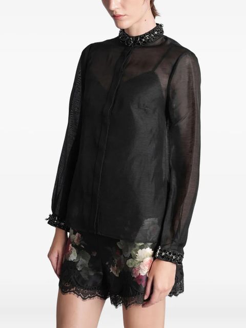 ZIMMERMANN embellished collar blouse - Black