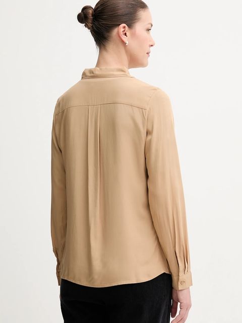 United Colors of Benetton koszula damska kolor zielony regular z kołnierzykiem klasycznym 5WPWDQ0B0 - zdjęcie produktu nr 2