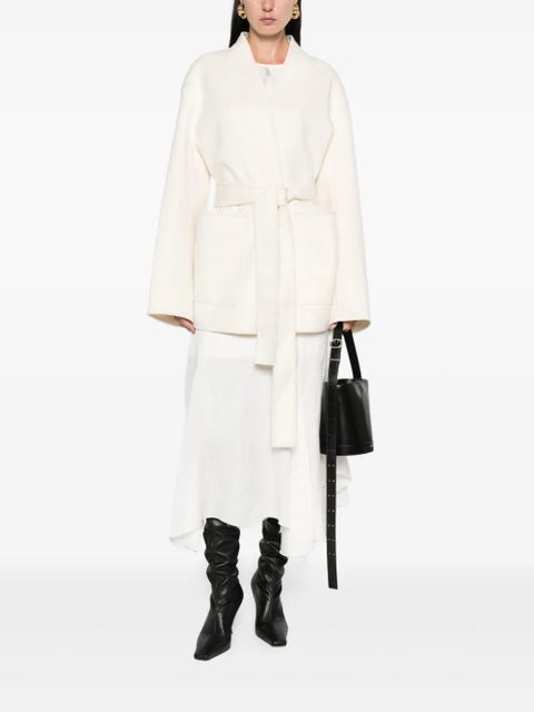 Róhe belted wool jacket - White