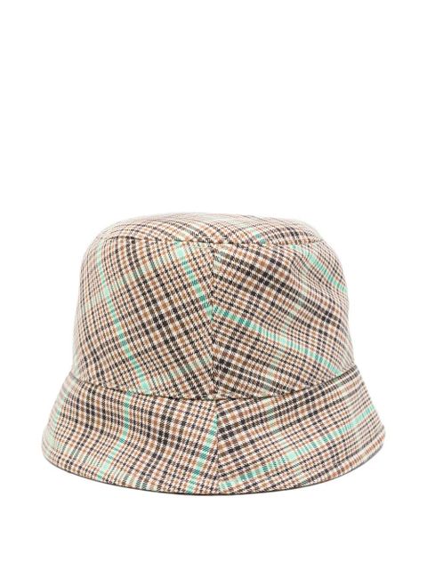 Moncler plaid logo patch hat - Neutrals - zdjęcie produktu nr 2